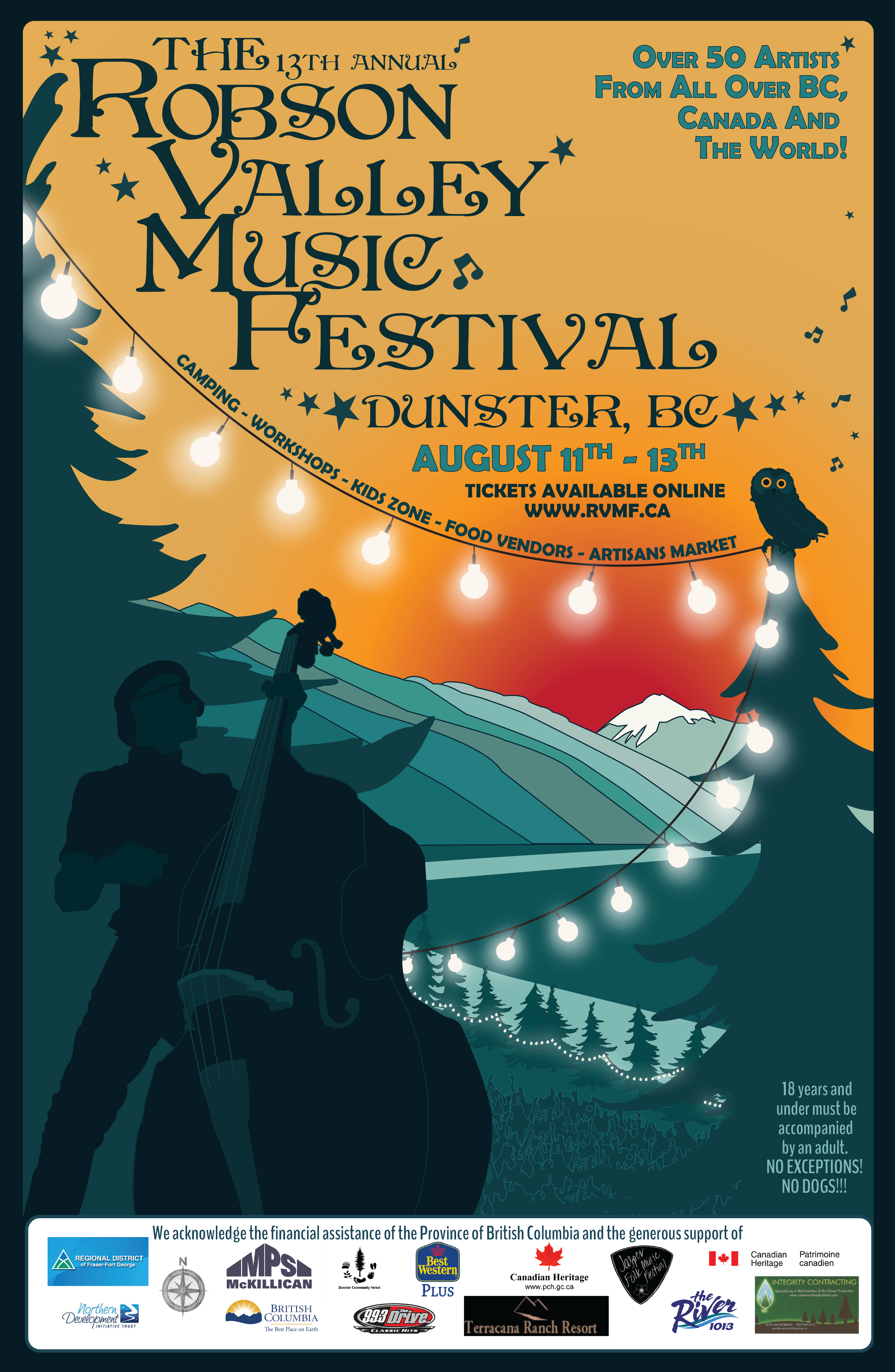 2017 Robson Valley Music Festival Poster 2017 Robson Valley Music Festival Poster